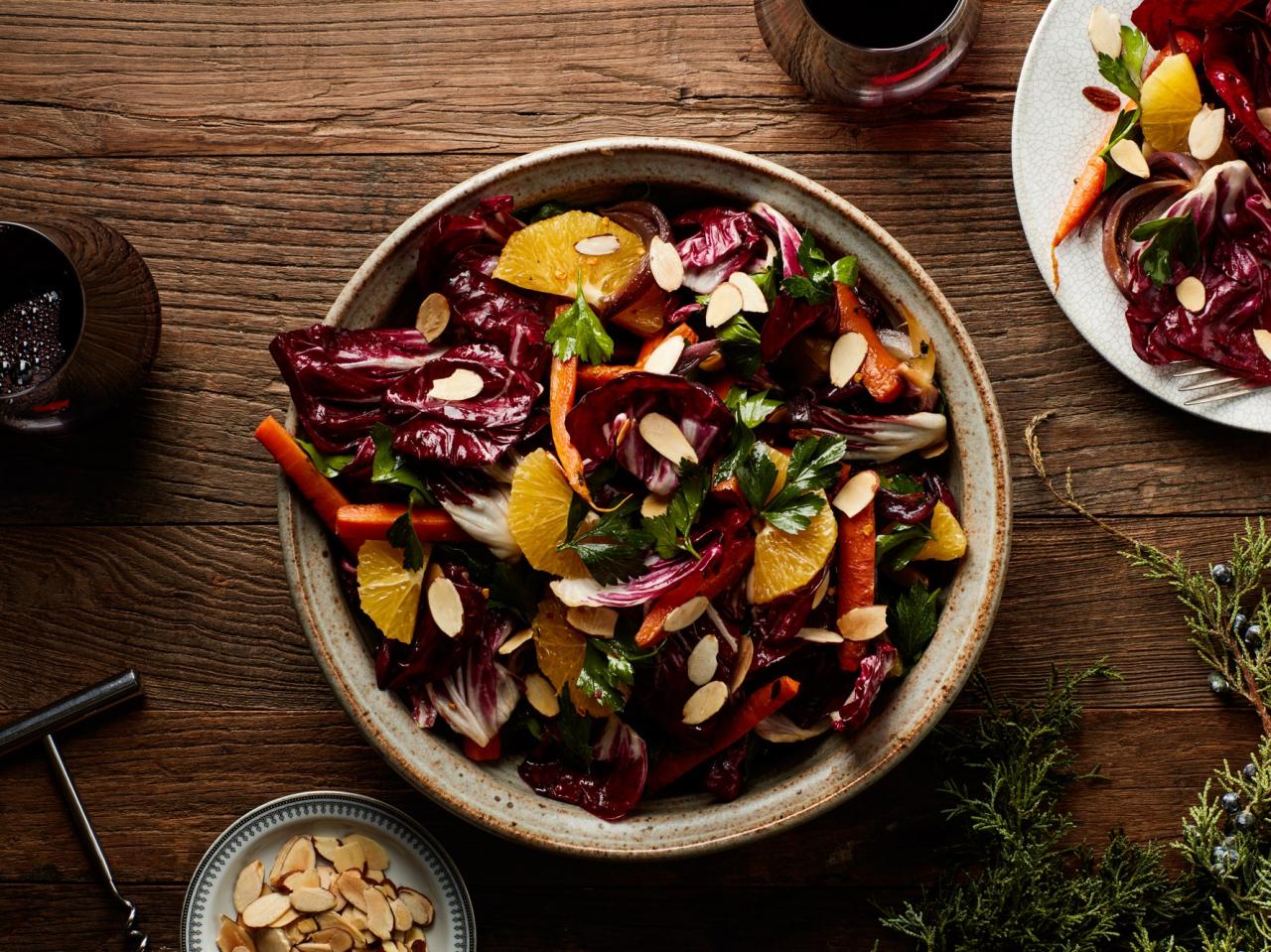Radicchio Salad with Caramelized Carrots and Onions Recipe | Epicurious