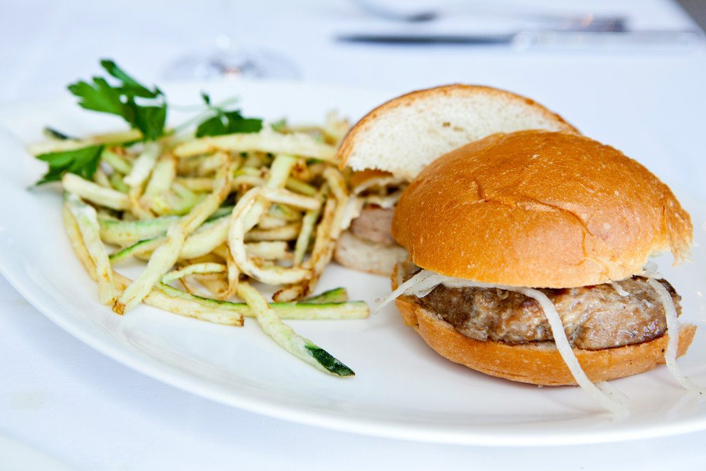 Tuna burger with zucchini fries | Milos at The Cosmopolitan … | Flickr