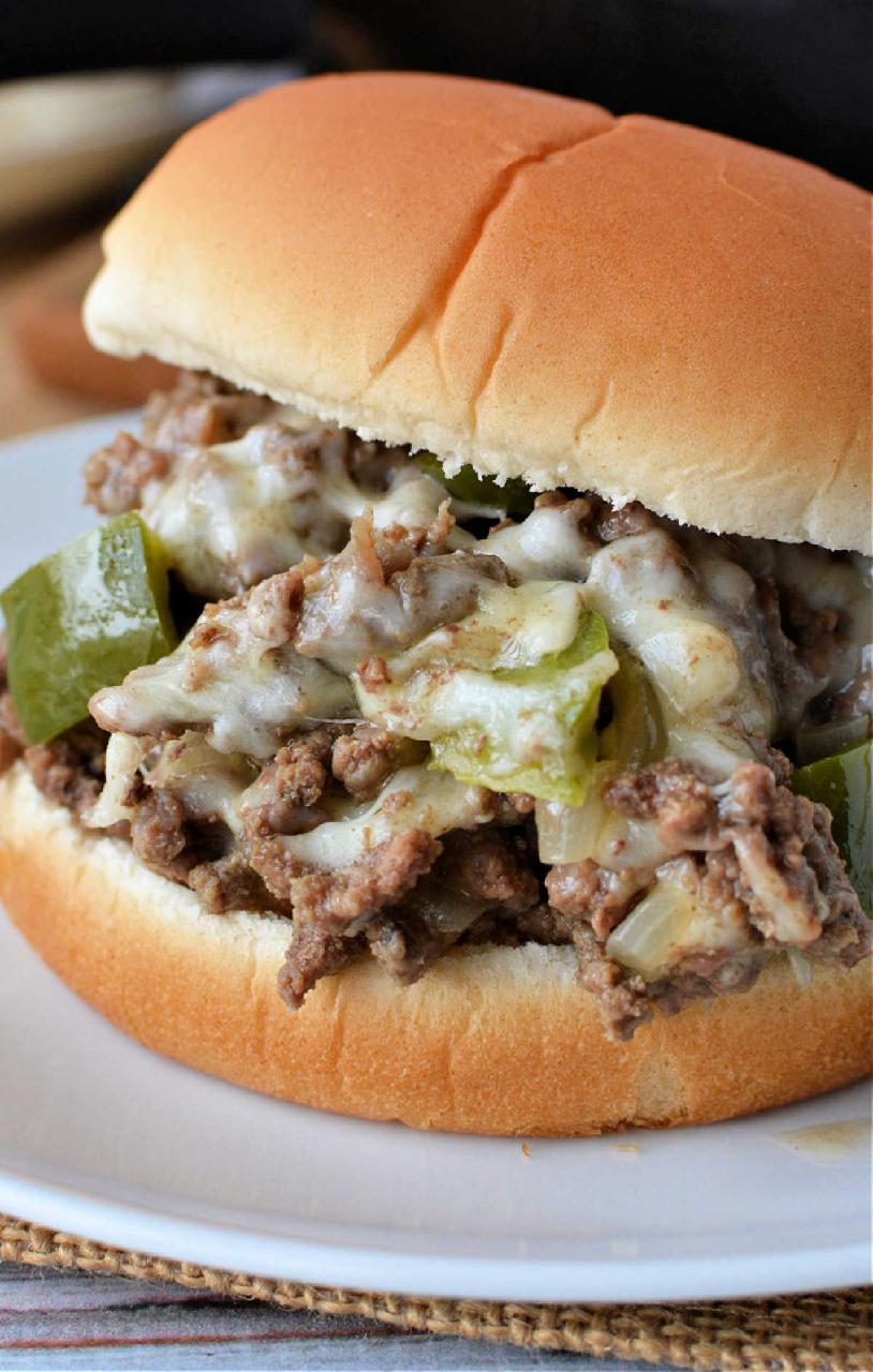 Sloppy Joe Philly Cheesesteak - Ground Beef Philly Cheese Steak